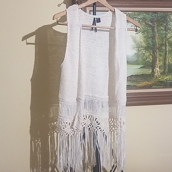 so it is Jackets & Blazers - BOHO , Crocheted vest with fringe